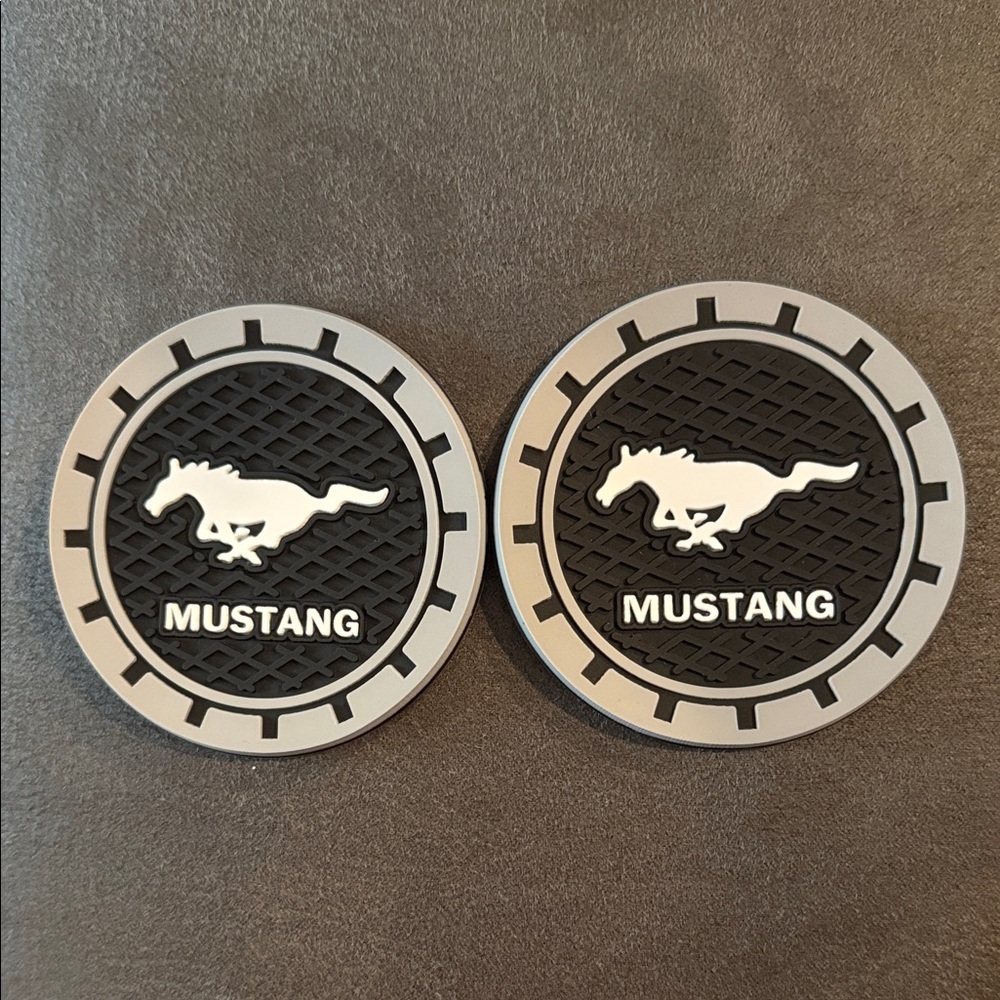 Black and Gray Mustang Coasters